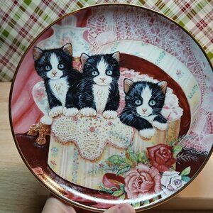 Franklin Mint Heirloom "Hide and Seek" Kittens Porcelain K. Duncan Plate
